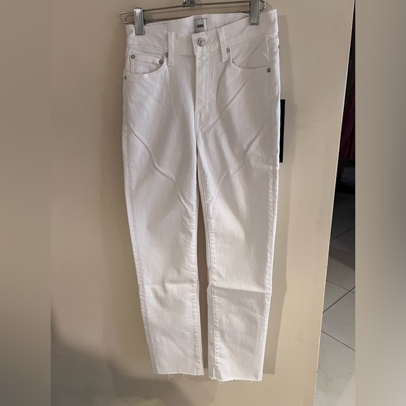 Edwin Bree Mid Rise Straight Crop Jean NWT Size 24 Optic White - Picture 7 of 10